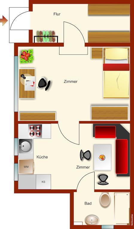 Ferienwohnanlage Bruckner Apartamento Rostock Quarto foto